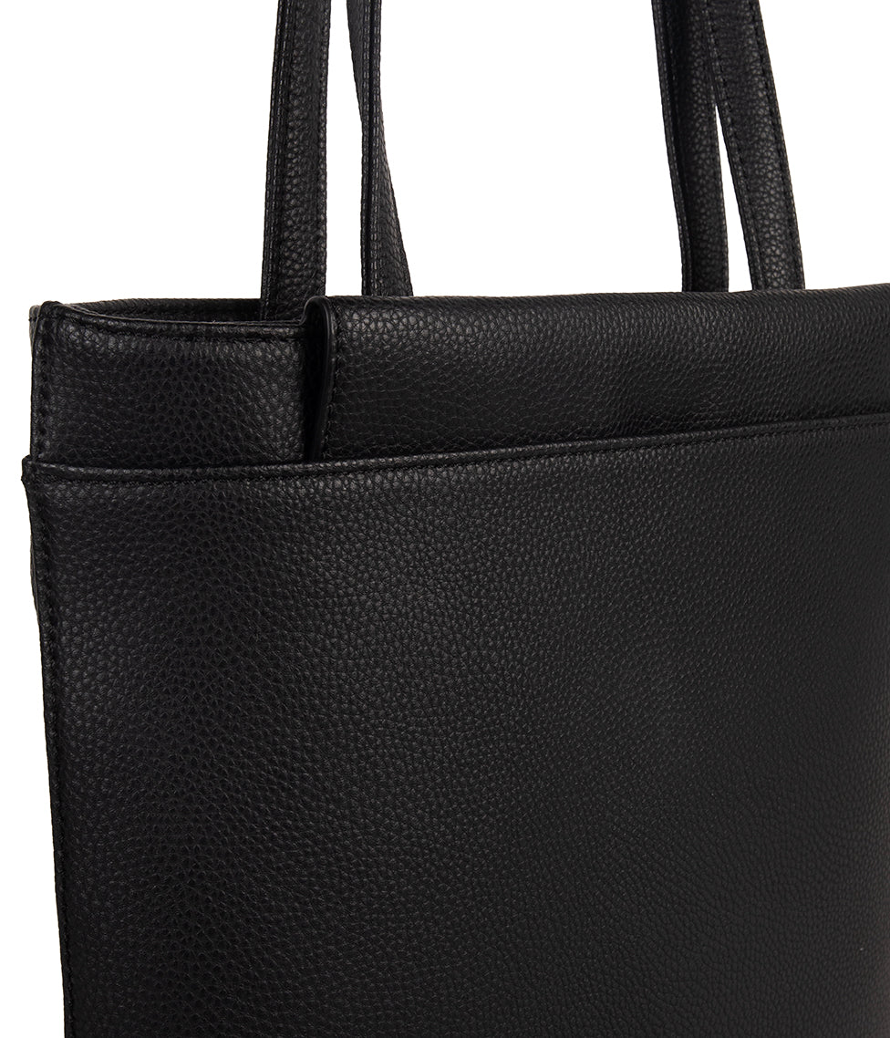 KOE Vegan Tote Bag - Grain | Color: Black - variant::black