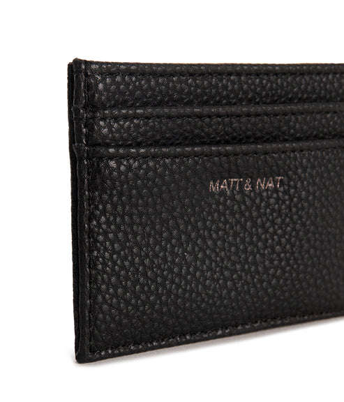 MAX Vegan Card Holder - Grain | Color: Black - variant::black