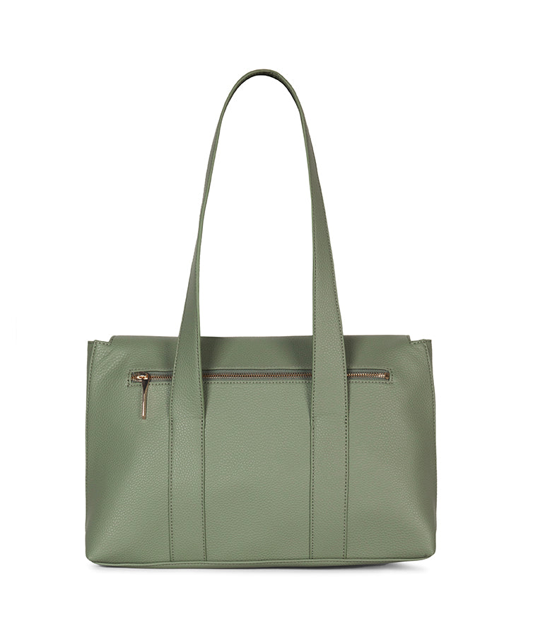 MOLLY Vegan Tote Bag – Grain | Color: Olivine - variant::olivine