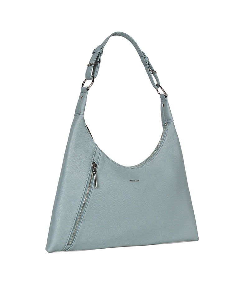 MORGAN Vegan Hobo Bag - Grain | Color: Aquamarine - variant::aquamarine