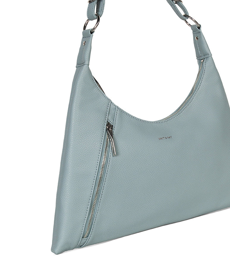 MORGAN Vegan Hobo Bag - Grain | Color: Aquamarine - variant::aquamarine