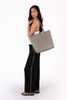 NATALIA Vegan Tote Bag – Grain | Color: Black - variant::black