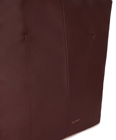 NATALIA Vegan Tote Bag – Grain | Color: Cherry - variant::cherry