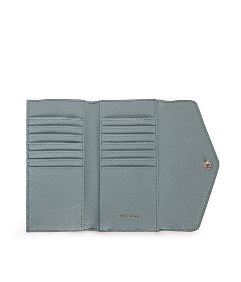 Raye Vegan Wallet - Grain | Color: Aquamarine - variant::aquamarine