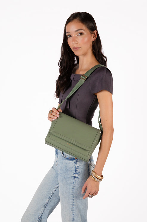 SUNNY Vegan Shoulder Bag – Grain | Color: Aquamarine - variant::aquamarine