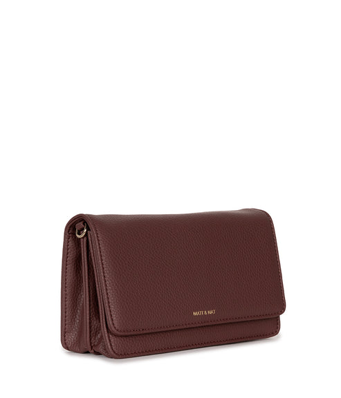 BEE Vegan Crossbody Bag - Grain | Color: Cherry- variant::cherry