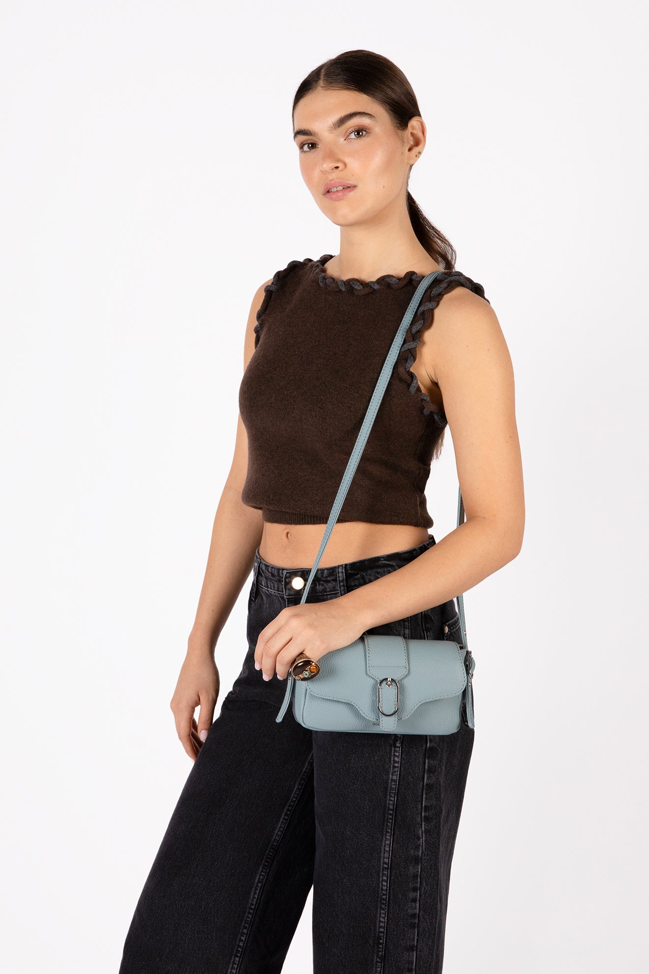 ISABELLE SM Vegan Crossbody Bag – Grain | Color: Plateau - variant::Plateau