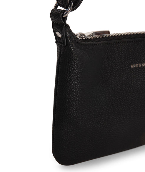 Jina Vegan Shoulder Bag – Grain | Color: Black - variant::black