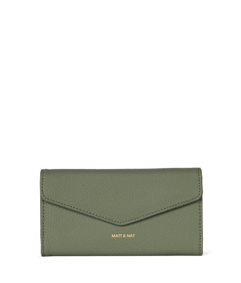 Raye Vegan Wallet - Grain | Color: Olivine - variant::olivine