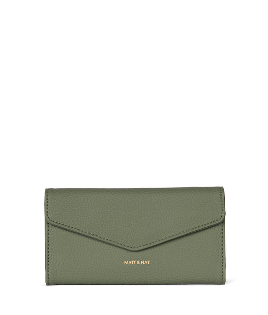 Raye Vegan Wallet - Grain | Color: Olivine - variant::olivine