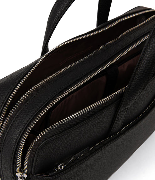 TOM Vegan Briefcase - Grain | Color: Black - variant::black