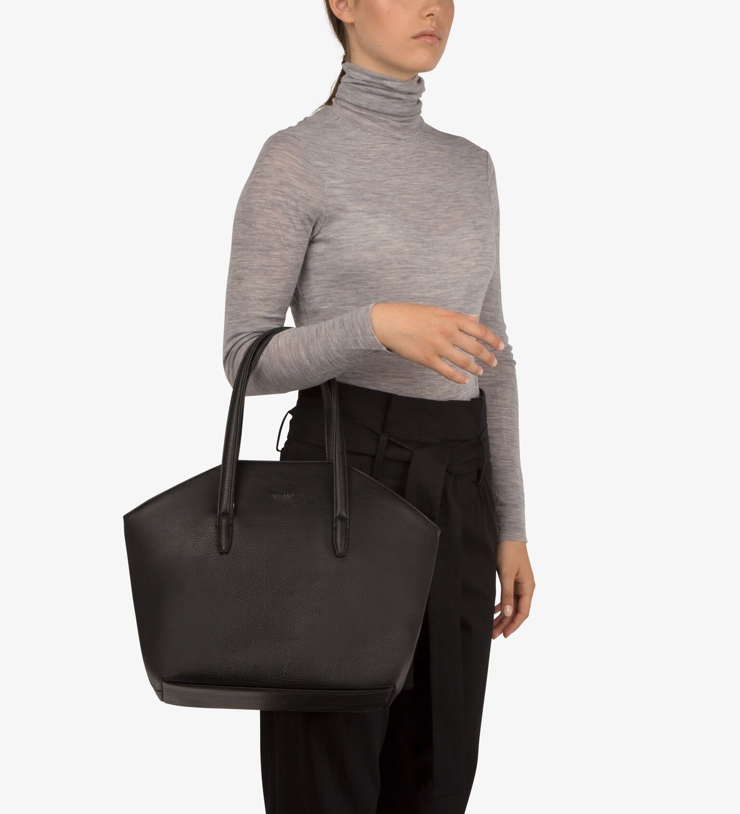 Baxter Vegan Crossbody Tote Bag - Dwell | Color: Black - variant::black