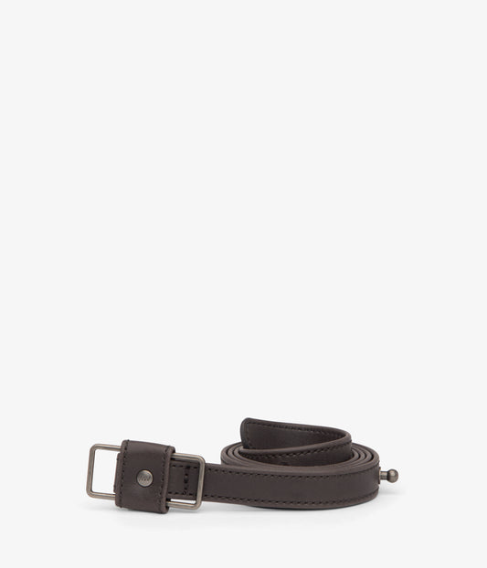 YOKO Women's Vegan Leather Belt | Color: Charcoal- variant::Charcoal