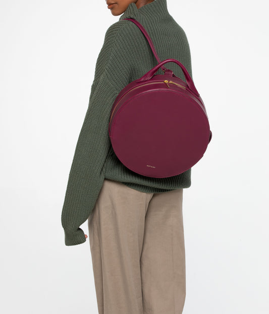 Kiara Vegan Round Backpack- Vintage | Color: Chilim- variant::Chilim