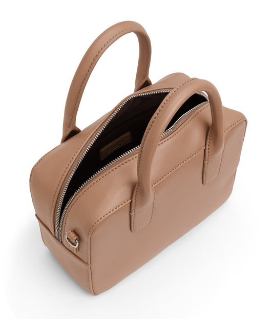 ARLIE Small Vegan Satchel - Loom | Color: Tan - variant::cafe