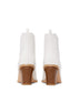 KALISTA Women's Vegan Mid Heel Boots | Color: White - variant::white