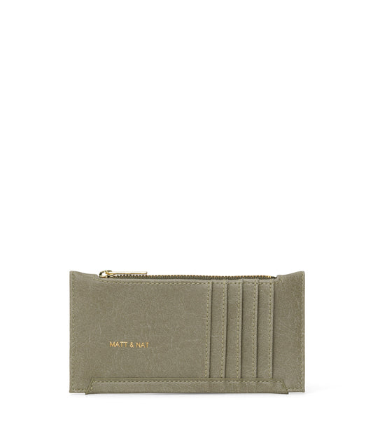 JESSE Slim Vegan Wallet - Vintage | Color: Green - variant::sage