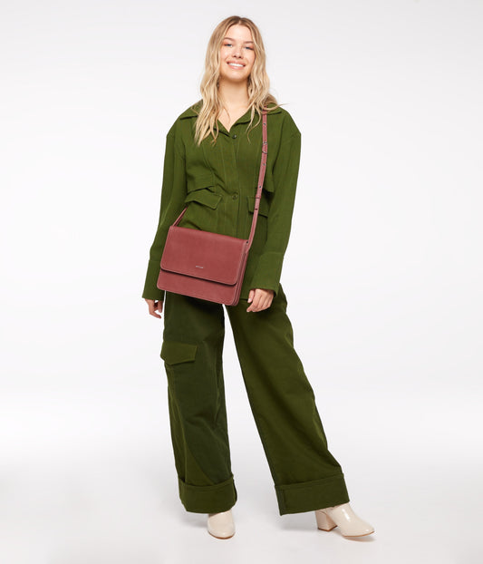 LYSA Vegan Crossbody Bag - Vintage | Color: Green - variant::sage