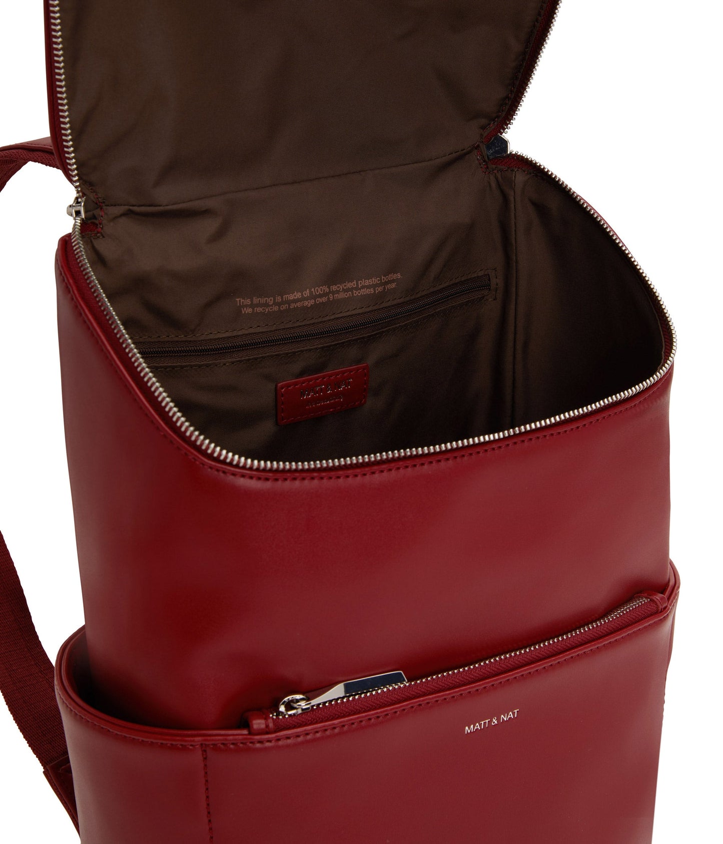 BRAVE MICRO Vegan Crossbody Bag - Loom | Color: Red - variant::plum
