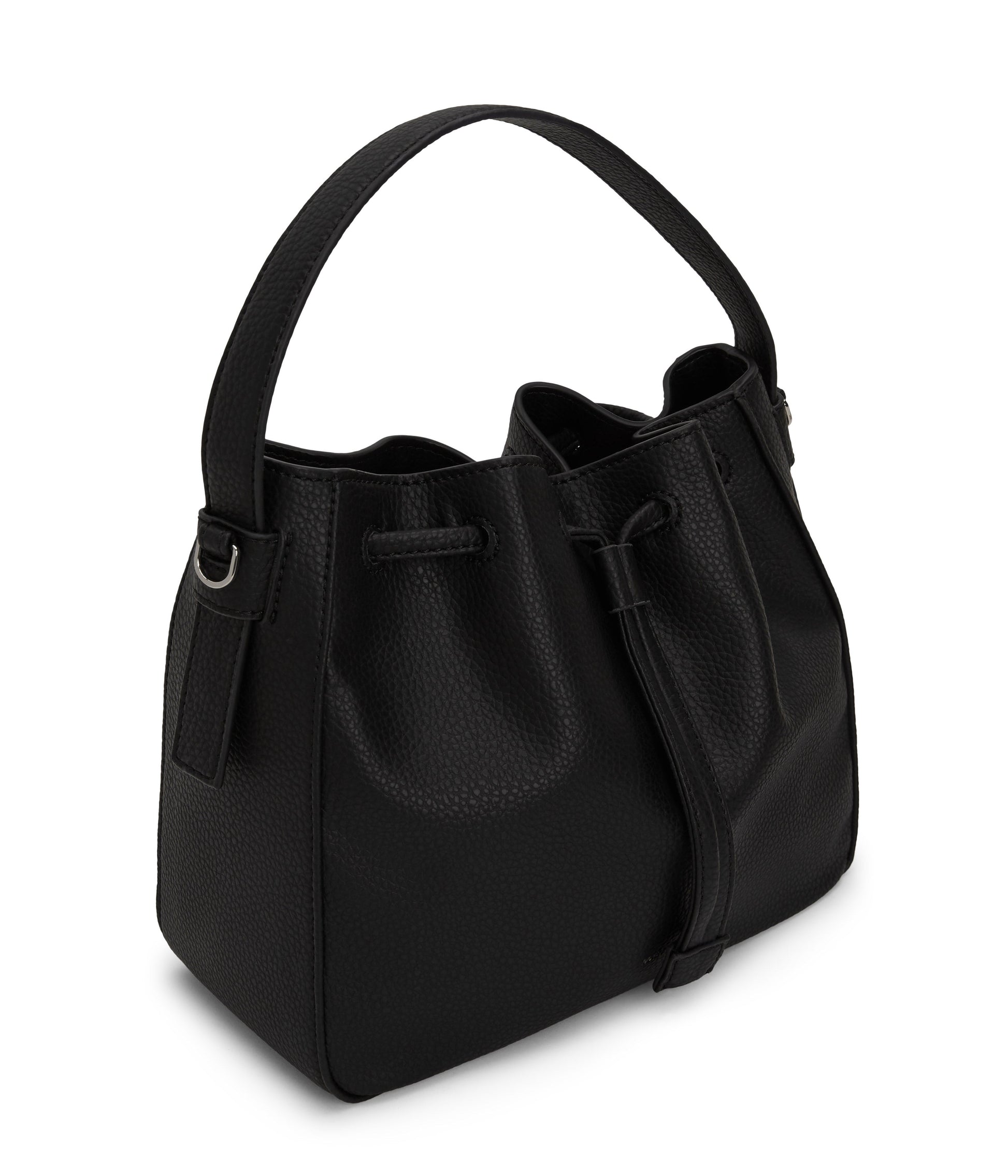 AMBER Vegan Bucket Bag - Purity | Color: Black - variant::black