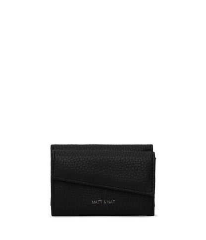 TANI Small Vegan Wallet - Purity | Color: Black - variant::black