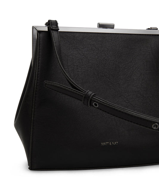 REIKA Vegan Frame Crossbody Bag - Vintage | Color: Black - variant::blkant
