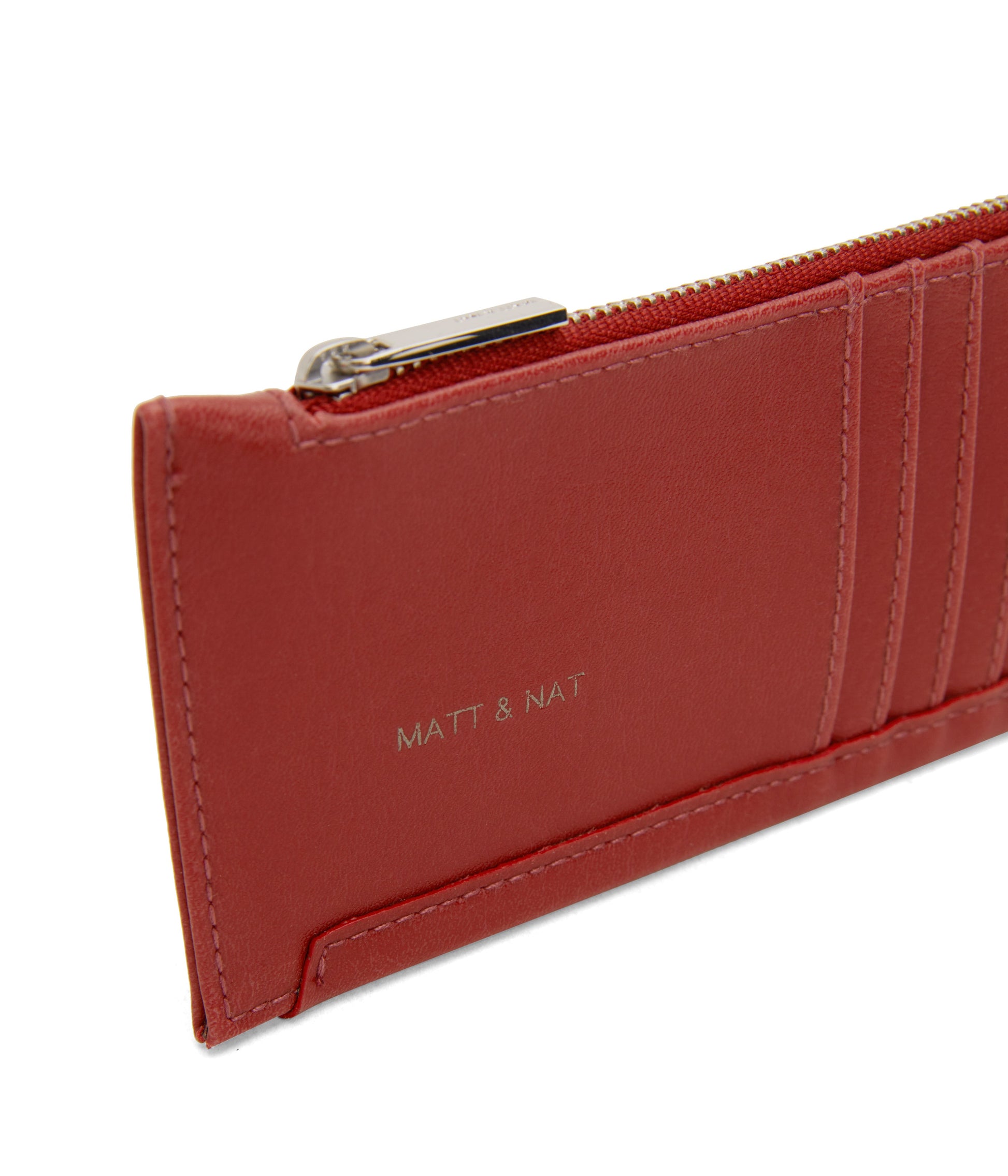 JESSE Slim Vegan Wallet - Vintage | Color: Red - variant::barn