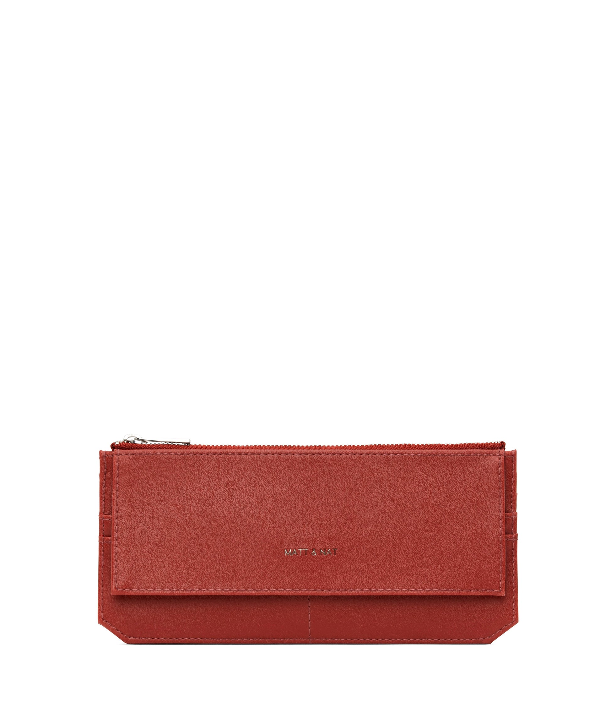 PERLA Vegan Flat Wallet - Vintage | Color: Red - variant::barn