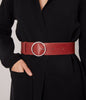ORA Women's Vegan Wide Belt | Color: Black - variant::black