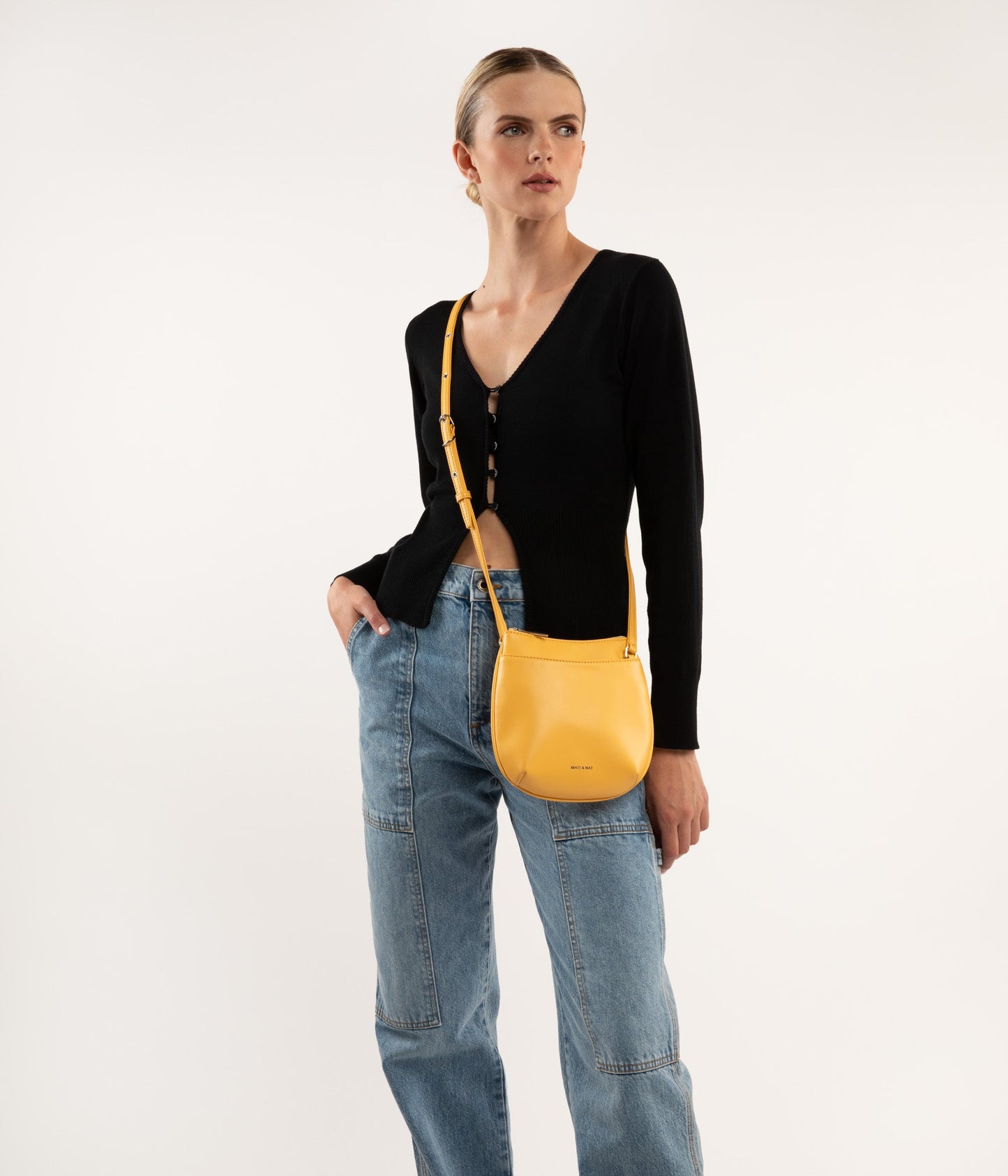 SALO Vegan Crossbody Bag - Loom | Color: Black - variant::black