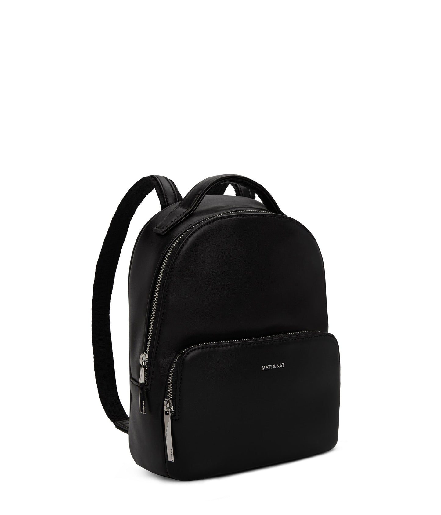 CAROSM Small Vegan Backpack - Loom | Color: Black - variant::black