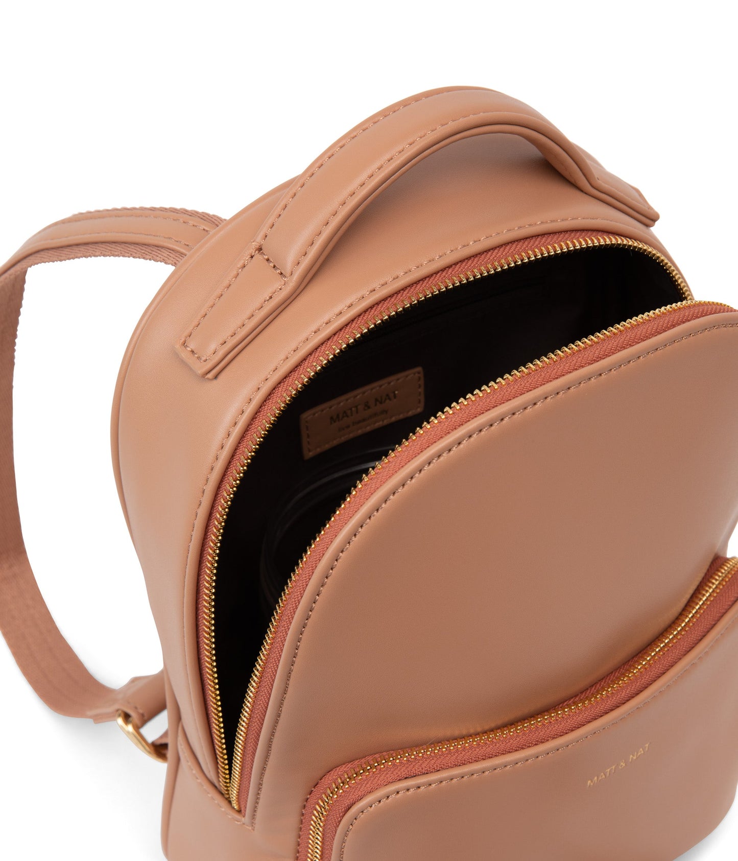 CAROSM Small Vegan Backpack - Loom | Color: Pink - variant::fondant