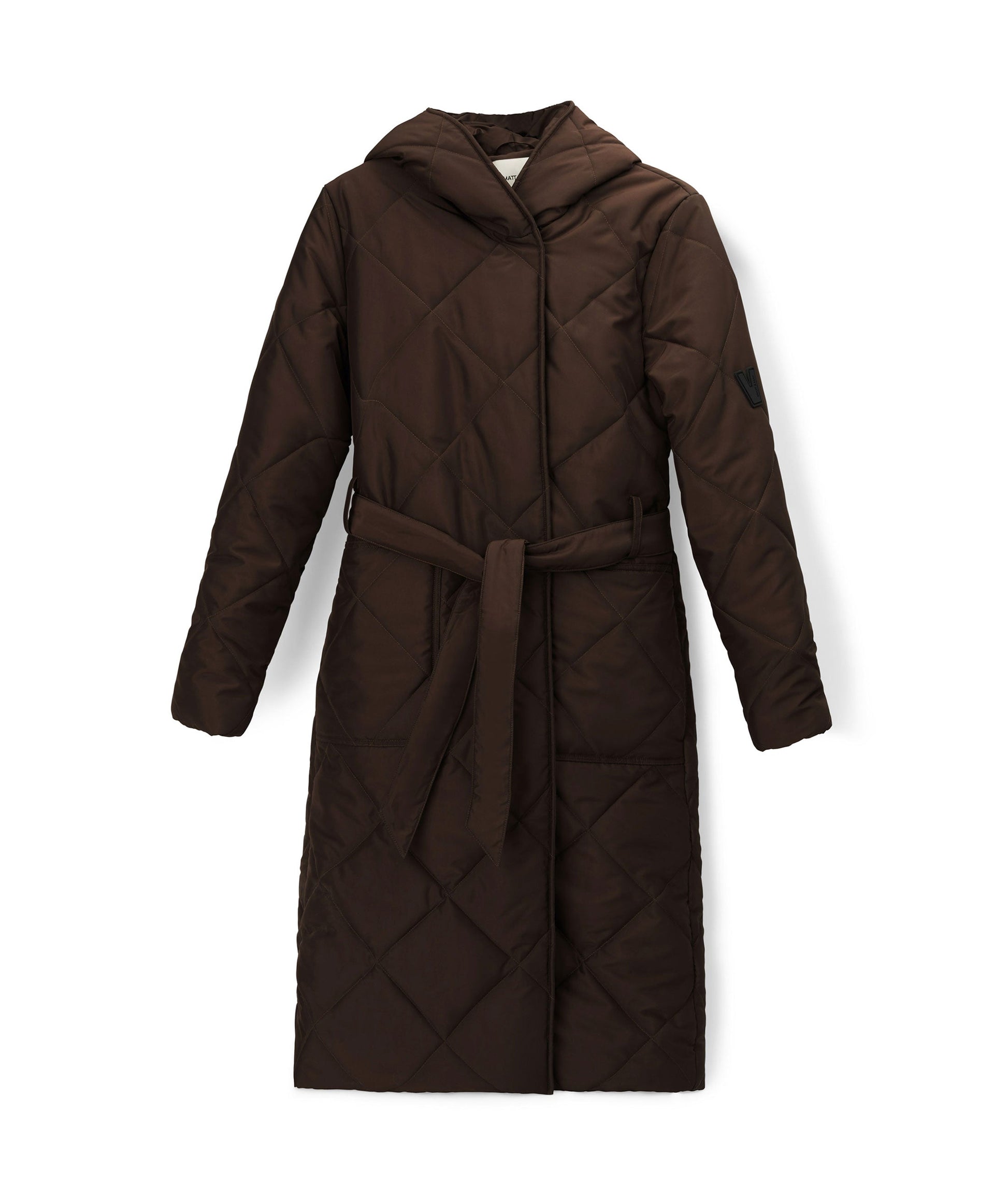 DALLAS Women's Vegan Quilted Jacket | Color: Brown - variant::espresso