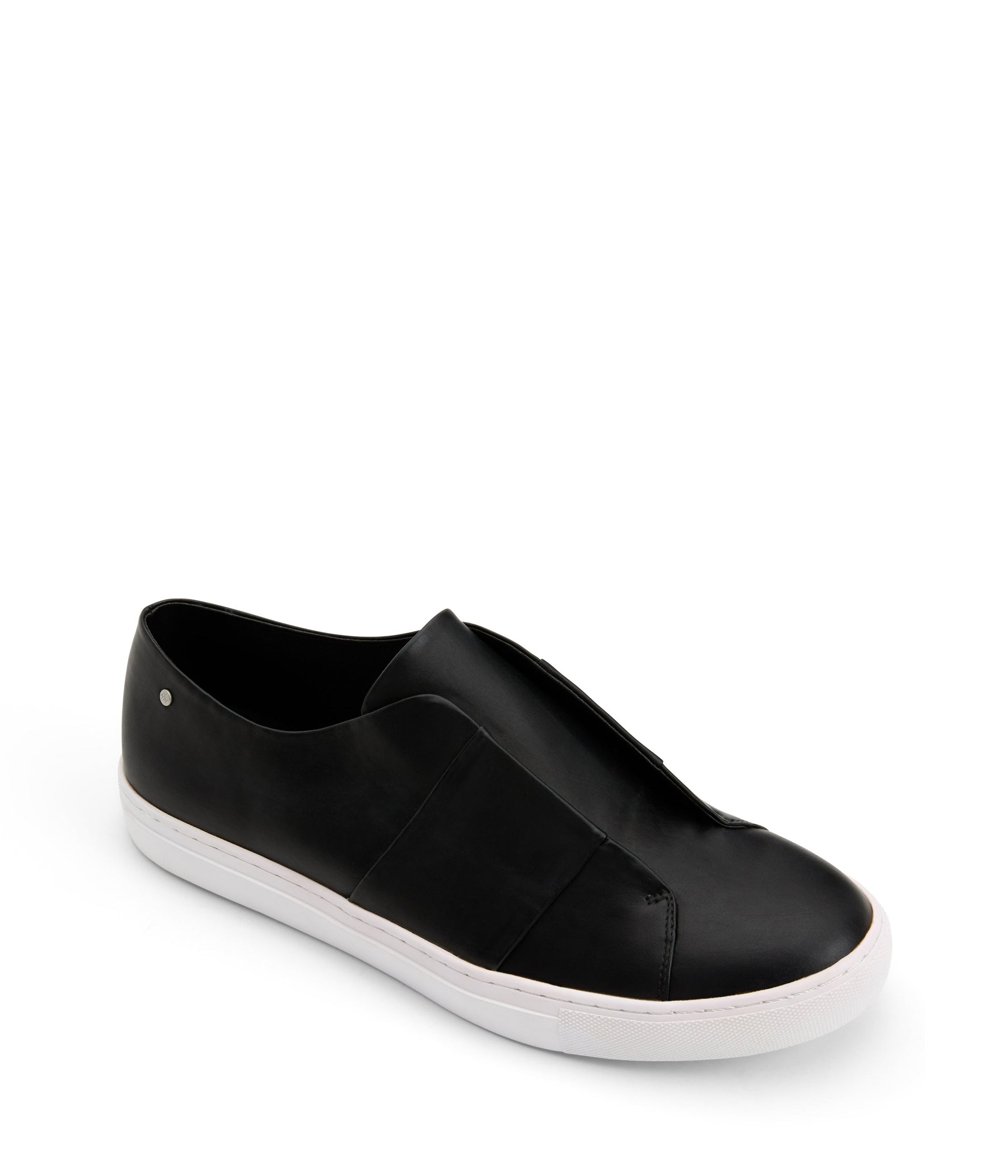 RENZO Men's Vegan Slip On Sneakers | Color: Black - variant::black