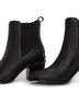 KALISTA Women's Vegan Mid Heel Boots | Color: Black - variant::black