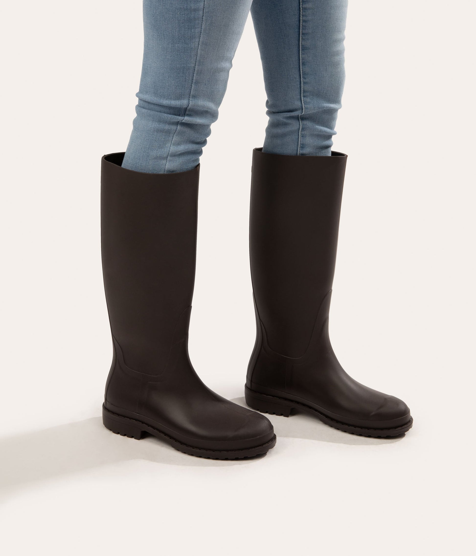 OTOKI Women's Tall Vegan Rain Boots | Color: Brown - variant::brown