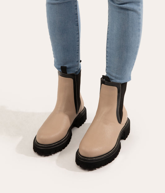 ZUKE Women's Vegan Chelsea Boots | Color: Brown, Black - variant::brown