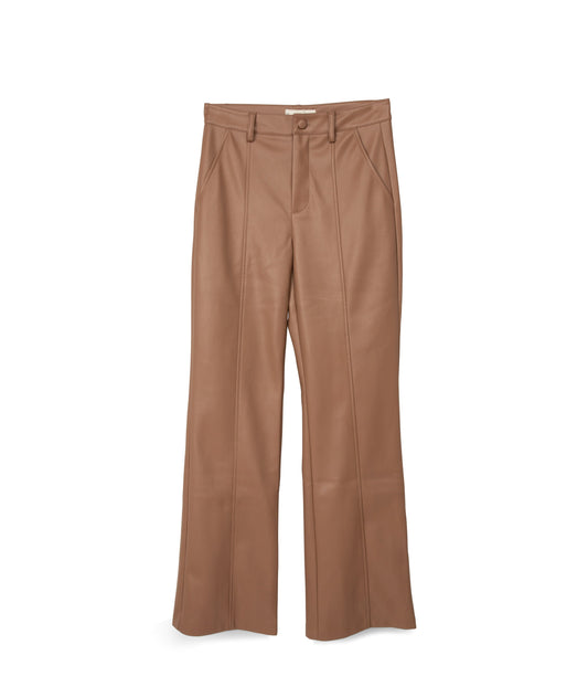 GWEN Women's High-Waisted Vegan Pants | Color: Beige - variant::cafe