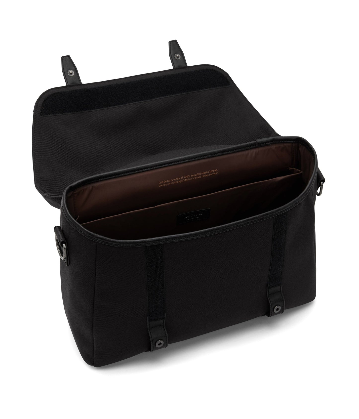 MARTEL Vegan Messenger Bag - Canvas | Color: Black - variant::black