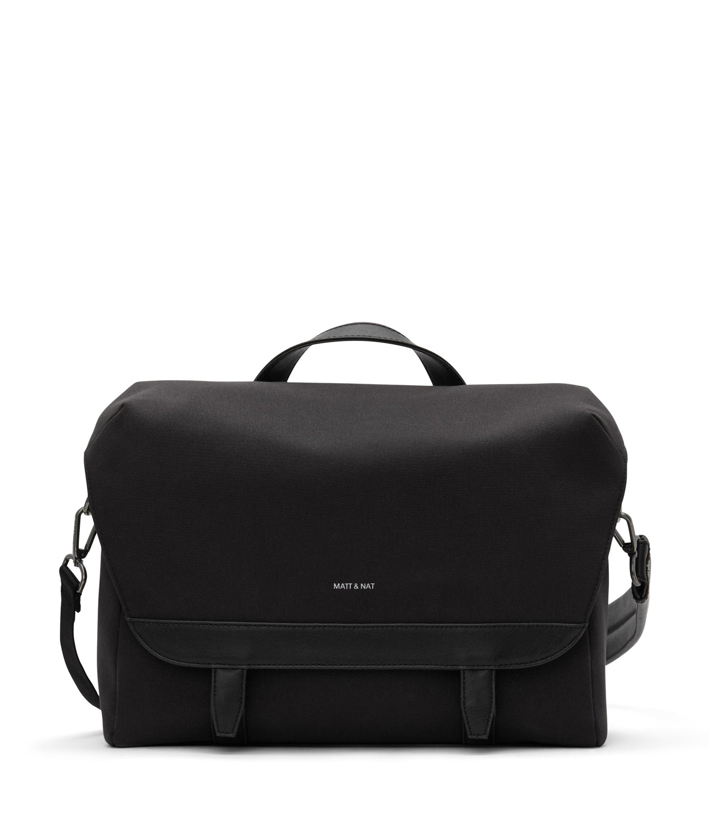 MARTEL Vegan Messenger Bag - Canvas | Color: Black - variant::black