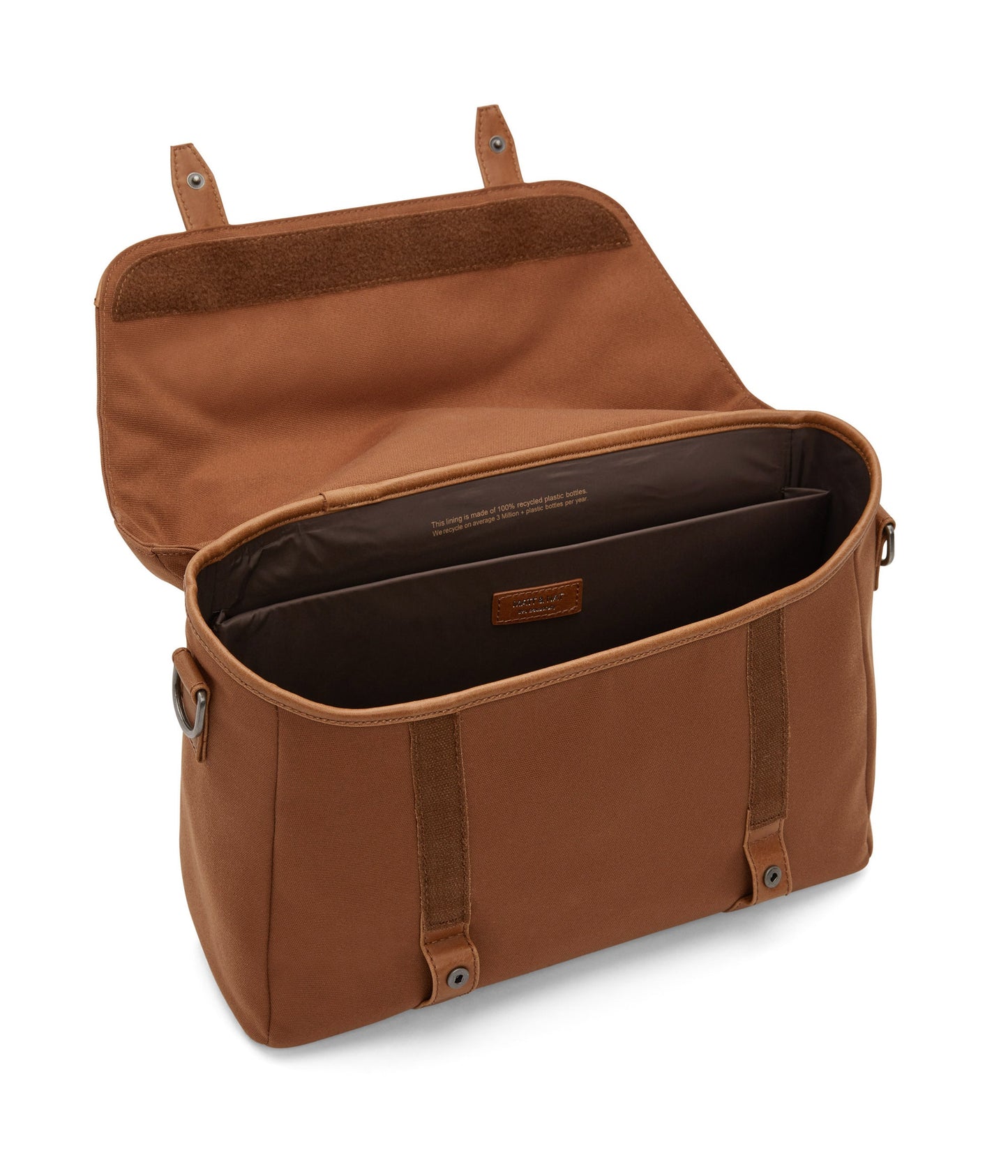 MARTEL Vegan Messenger Bag - Canvas | Color: Brown - variant::chili