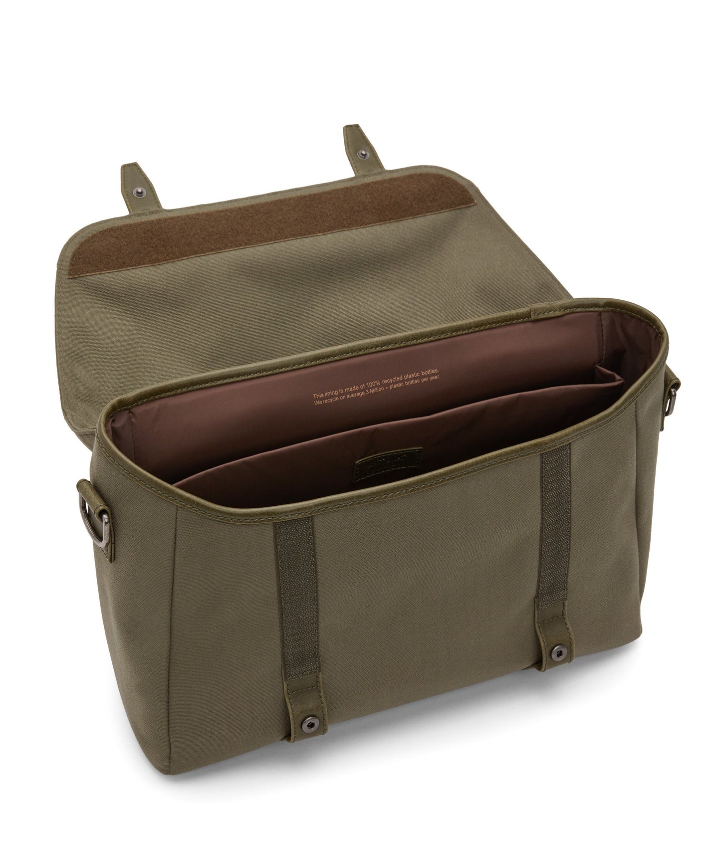 MARTEL Vegan Messenger Bag - Canvas | Color: Green - variant::olive