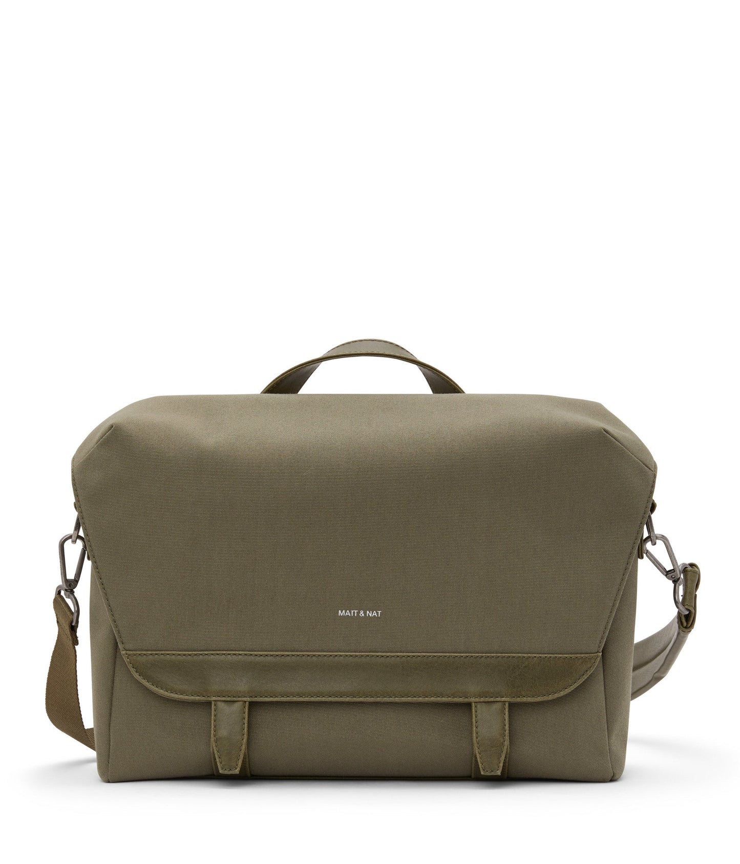 MARTEL Vegan Messenger Bag - Canvas | Color: Green - variant::olive