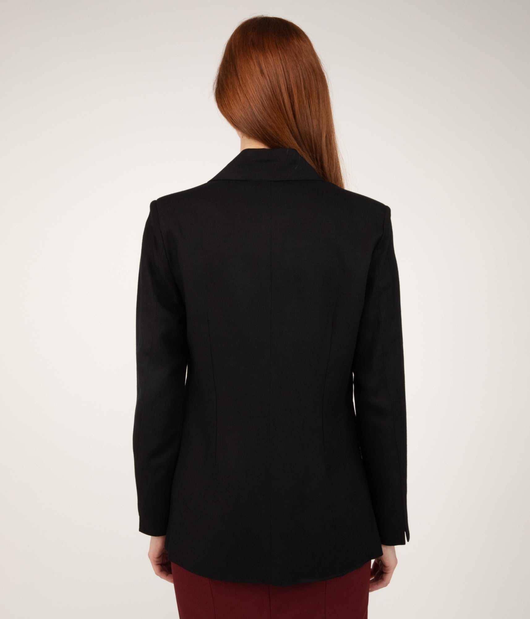 NOVO Women's Vegan Leather Blazer | Color: Black - variant::black
