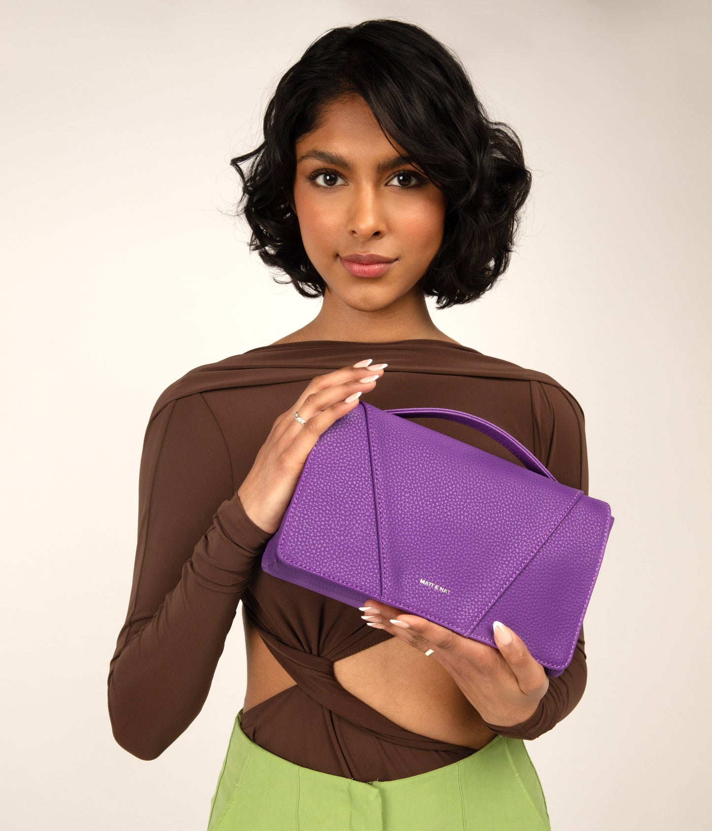 RENEE Vegan Crossbody Bag - Purity | Color: Purple - variant::violet