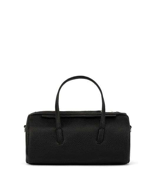 INES Vegan Barrel Bag - Purity| Color: Black - variant::black