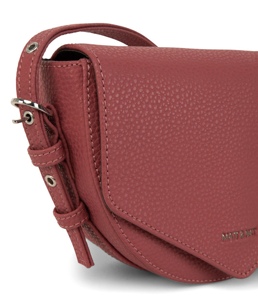 TWILL Vegan Saddle Bag - Purity | Color: Red - variant::lychee