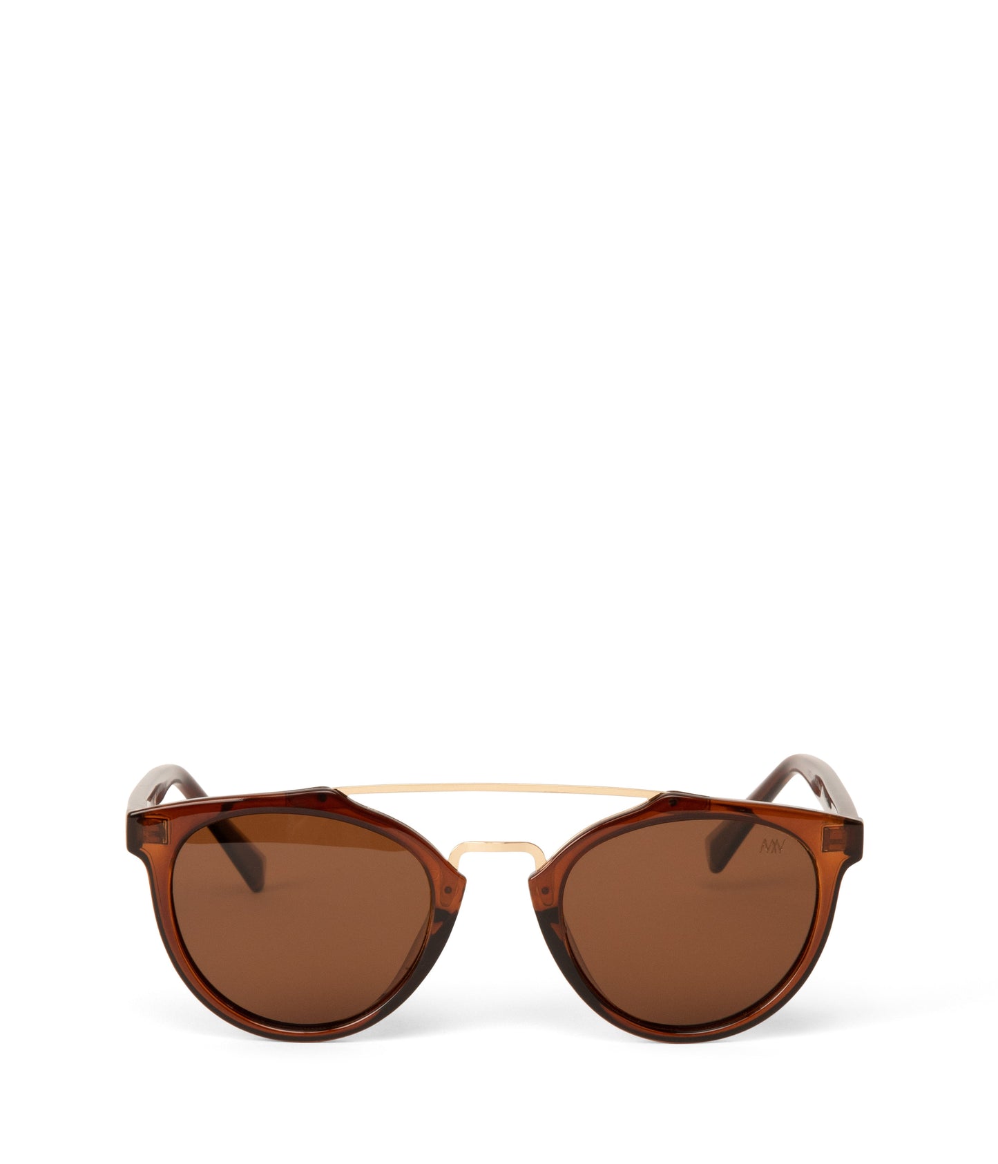 ALDIE-2 Round Recycled Sunglasses | Color: Brown - variant::brown