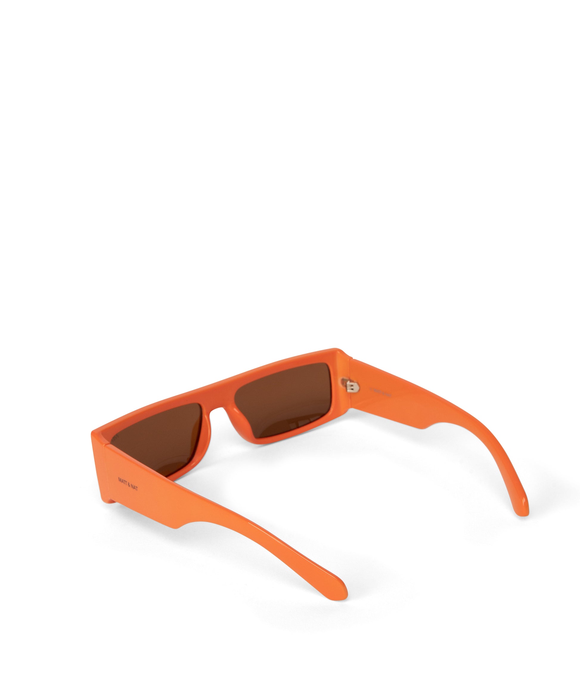 SAWAI-2 Recycled Rectangle Sunglasses | Color: Orange, Brown - variant::orange