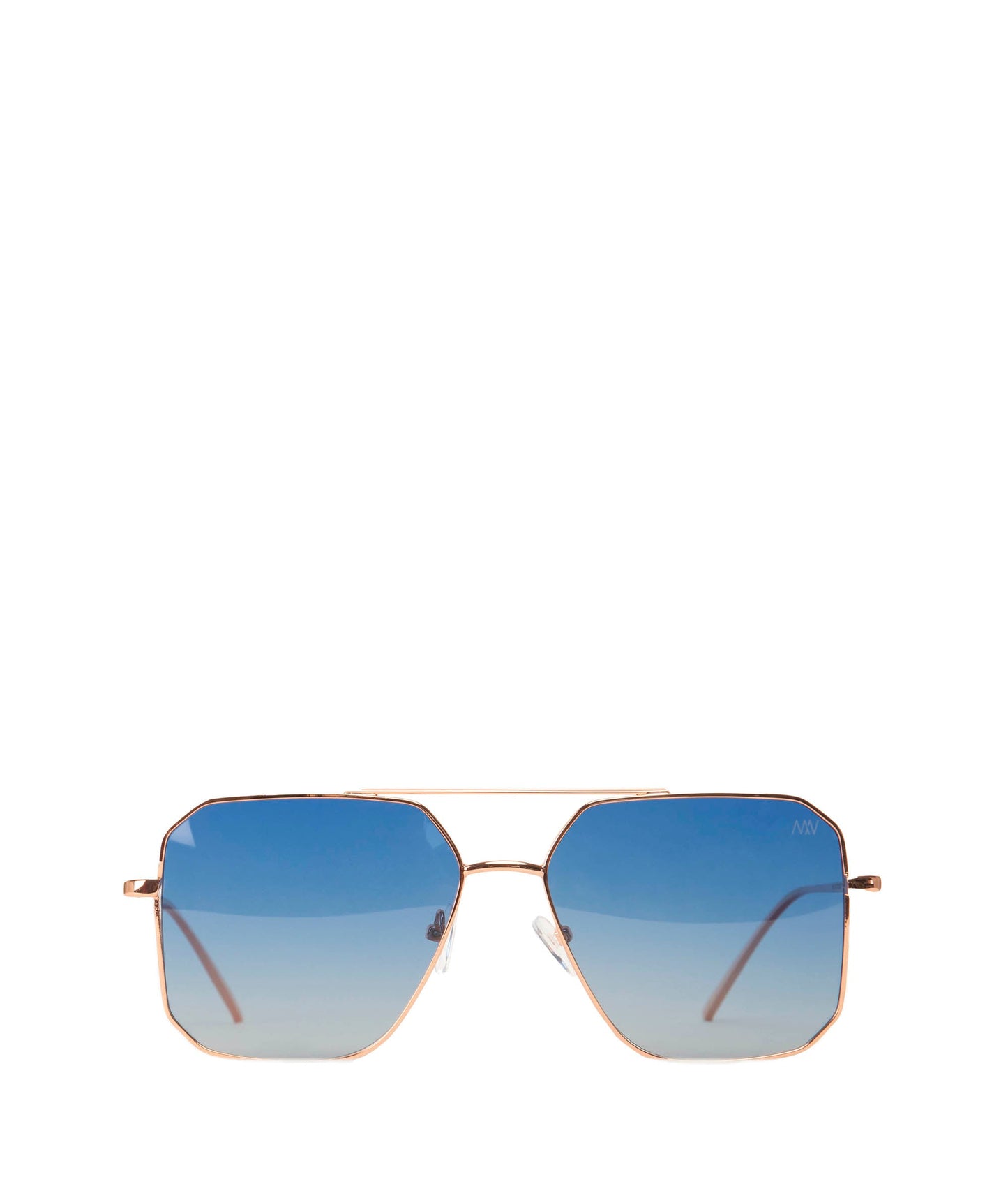 IZAN Aviator Sunglasses | Color: Pink Gold, Brown - variant::rose